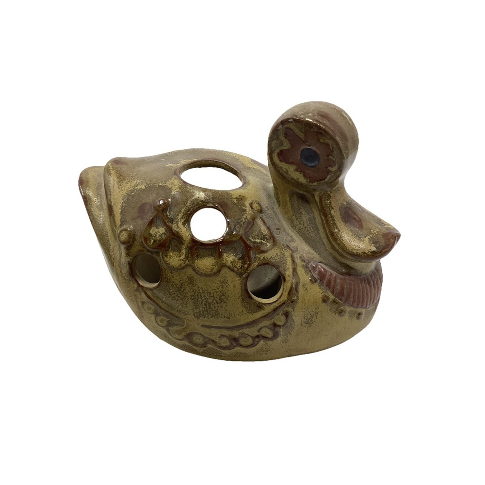 MCM  Ceramic Pottery Duck Shape Tea Light Candle Holder  JAPAN made